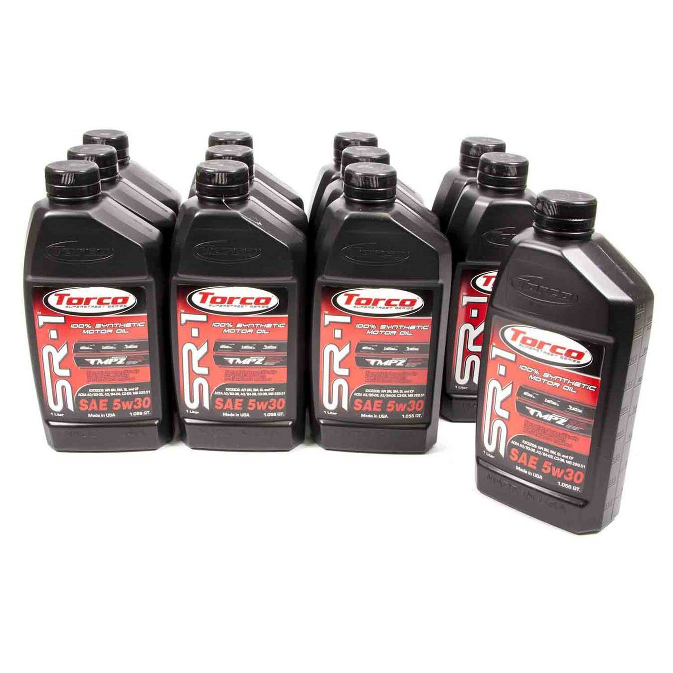 Torco SR-1 Synthetic Motor Oil - SAE 5W30 - 1 Liter (Case of 12)