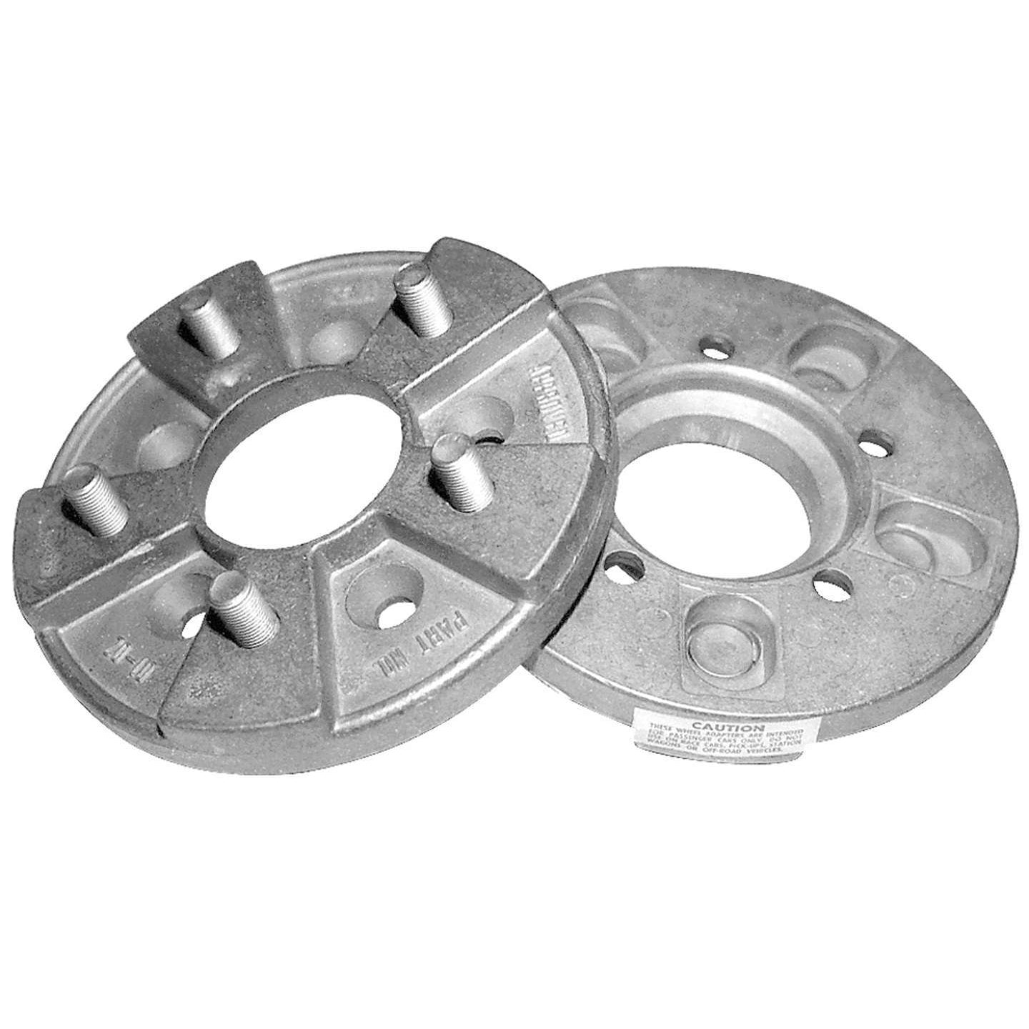 Trans-Dapt 5 x 4.50 / 4.75 in to 5 x 5.00 in Wheel Adapter - 1/2-20 in Stud Thread - 1 in Thick - Cast - Pair