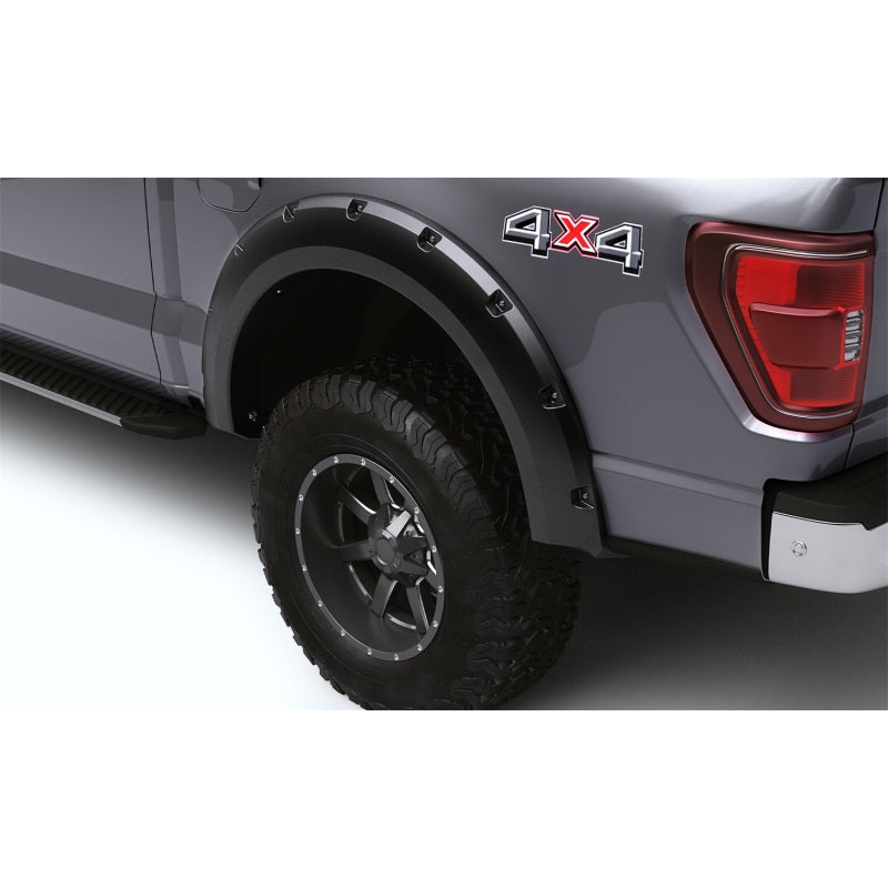 Bushwacker Forge Fender Flare - Pocket Style - Front/Rear - 2-1/4 in Wide - Black - Ford Fullsize Truck 2011-16