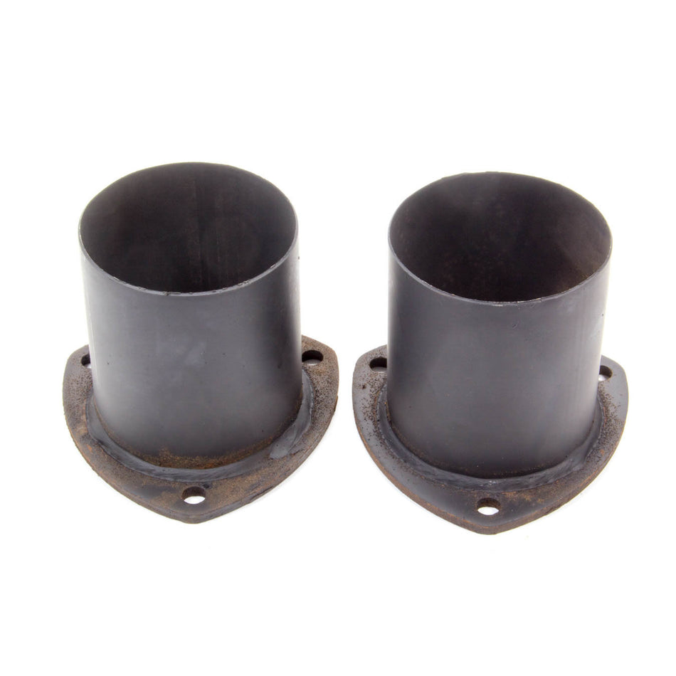 Hooker Collector Reducer - 3-1/2 in Inlet to 3-1/2 in Outlet - 3-Bolt Flange - Black Paint - Pair