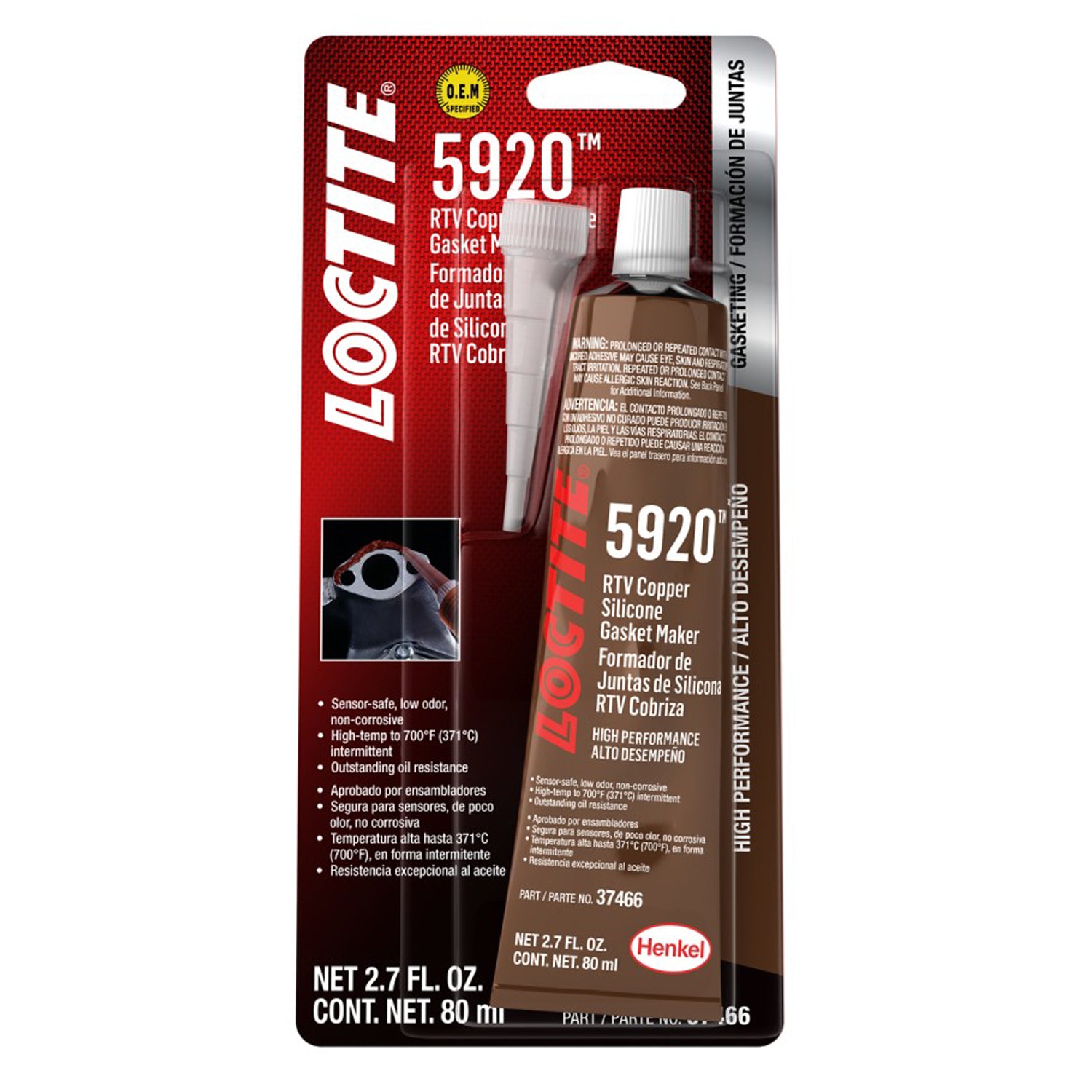 Loctite RTV 5920 Copper Silicone 80ml/2.7oz