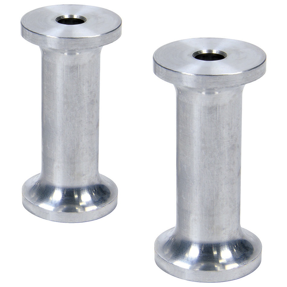 Allstar Performance Hourglass Spacers - Aluminum - 1/4" I.D. x 1" O.D. x 2" (Pair)