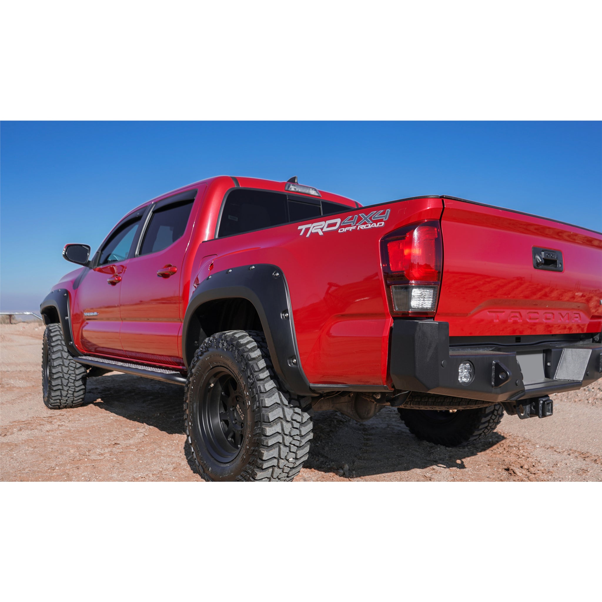 Auto Ventshade In-Channel Ventvisor - Stick-On - Front / Rear - Plastic - Black - Double Cab - Toyota Compact Truck 2016-17