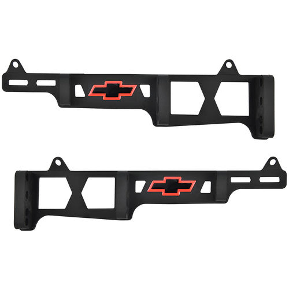 Proform Spark Plug Wire Loom - Valve Cover Mount - 7-8 mm - Bowtie Logo - Steel - Black Crinkle Paint - Big Block Chevy