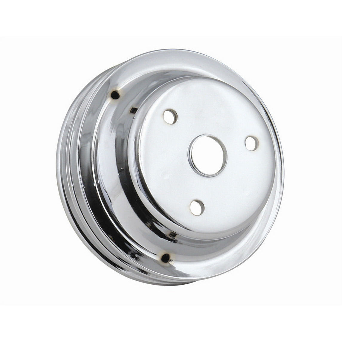 Mr. Gasket Chrome Plated Steel Crankshaft Pulley - Double Groove