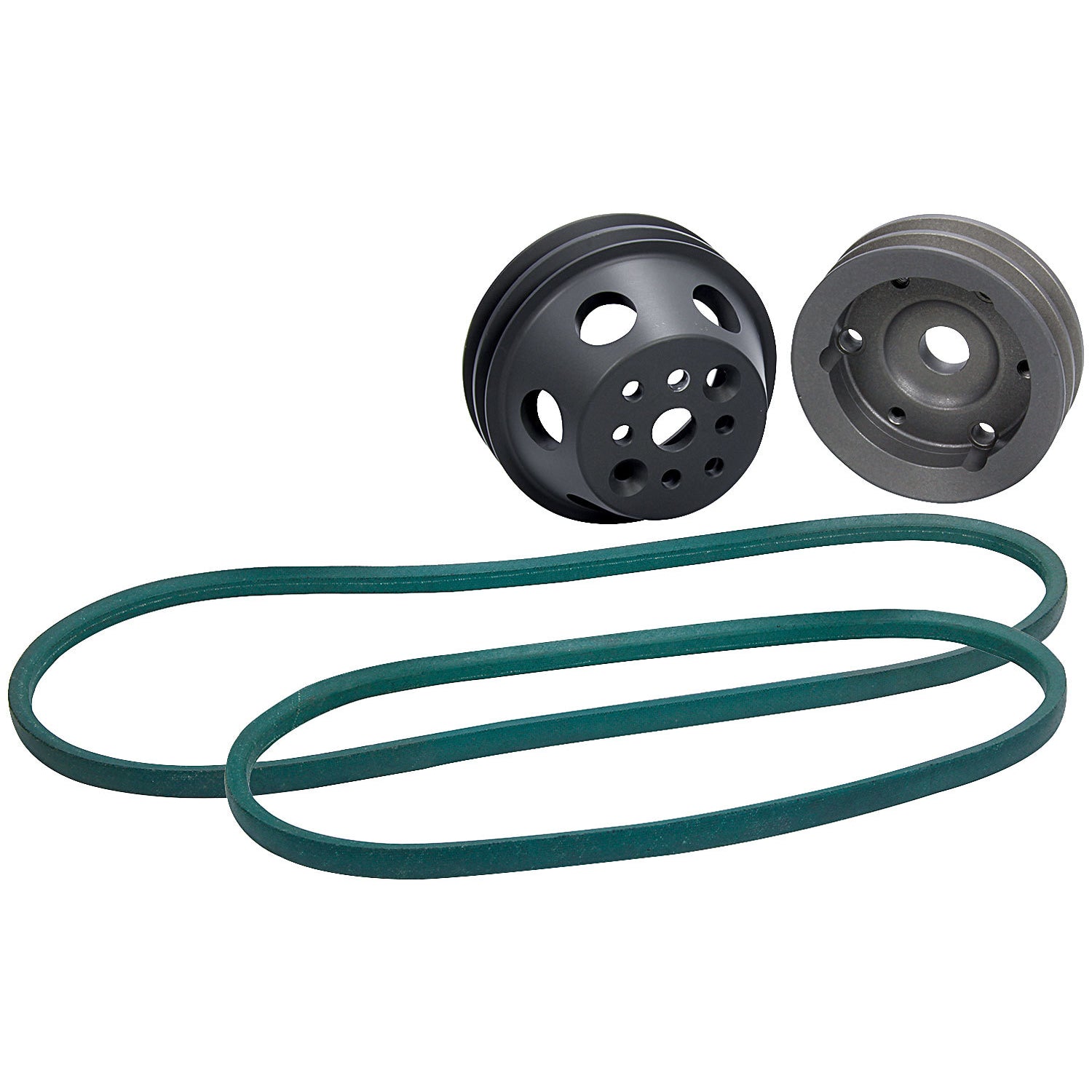 Allstar Performance 2 Groove V-Belt Billet Pulley Kit - Small Block Chevy 31090