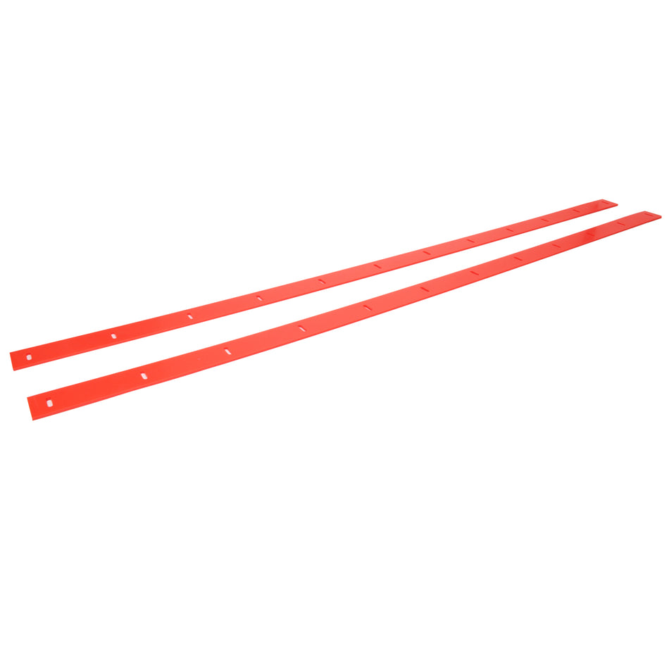 Five Star 2019 Late Model Body Nose Wear Strips - Flourescent Red (Pair)