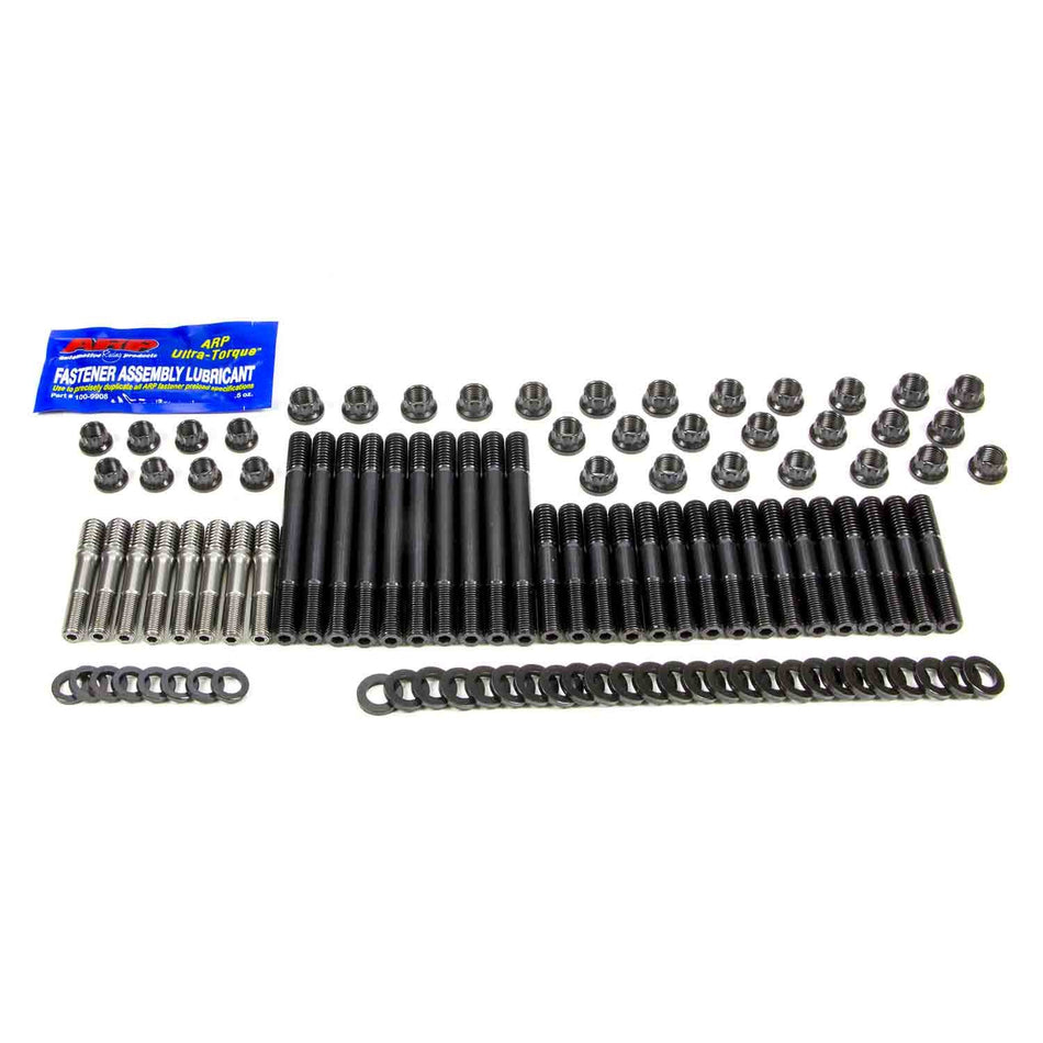 ARP Cylinder Head Stud Kit - 12 Point Nuts - Chromoly - Black Oxide - Aftermarket Head - Small Block Chevy 234-4213