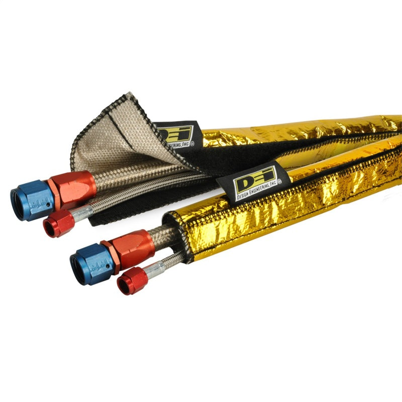 DEI Heat Shroud Gold - 1/2" to 1-1/4" Diameter x 3 ft Long - 0.031" Thick - Gold