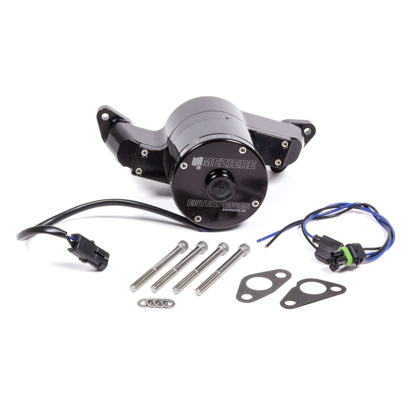 Meziere Enterprises Electric Water Pump 100 Series 1" NPT Female Inlet - Black Anodize