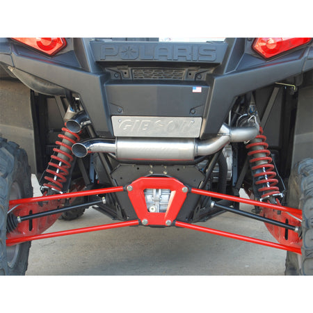 Gibson Dual Exhaust System - Polished Stainless - Polaris UTV 2011-14