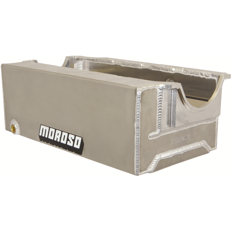 Moroso Performance Products Sprint Car Engine Oil Pan Wet Sump 9-1/2 qt 7-1/4" Deep - Aluminum