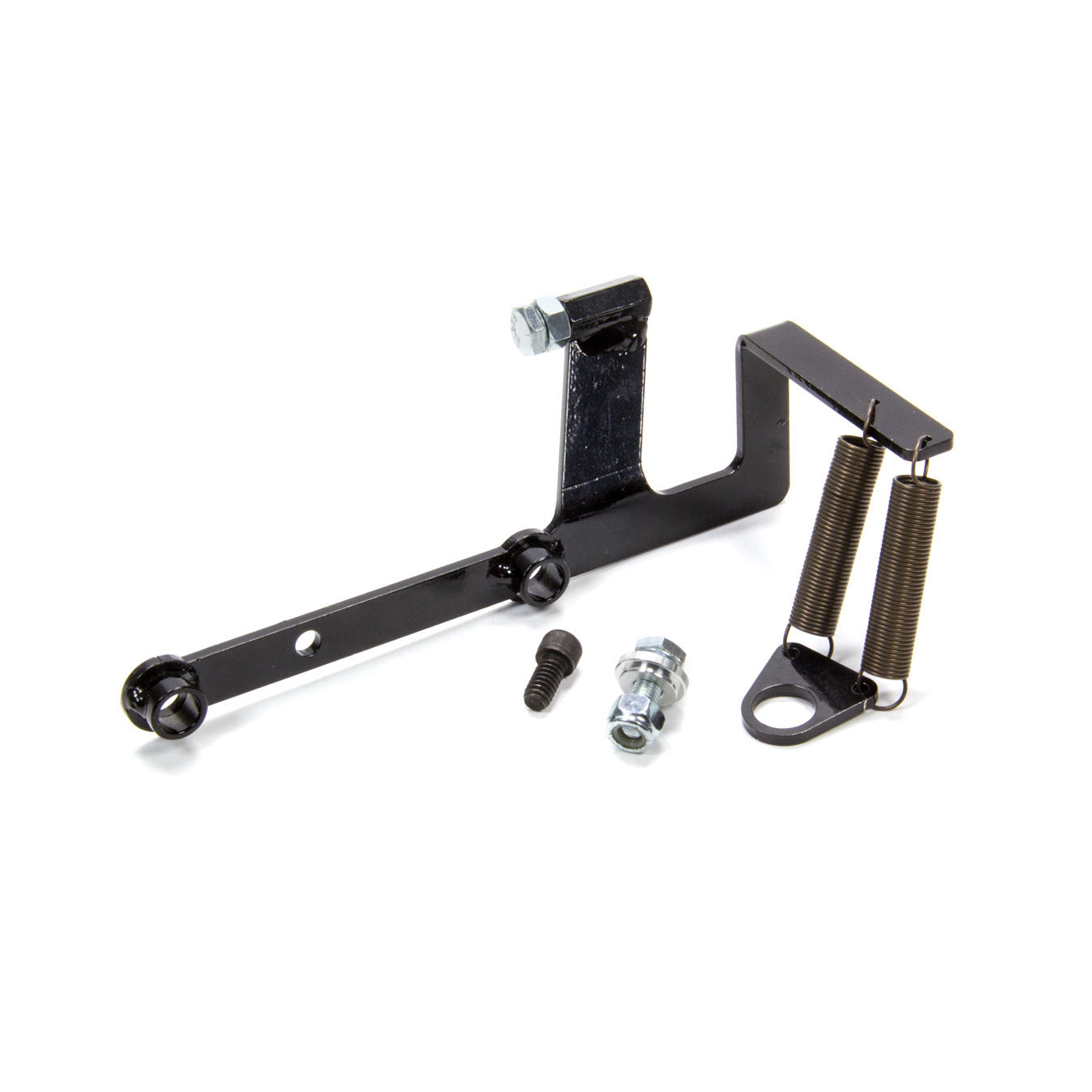 Willy's Carburetors Carb Mount Throttle Return Spring Kit Dual Springs Throttle Stop Steel Black Powder Coat