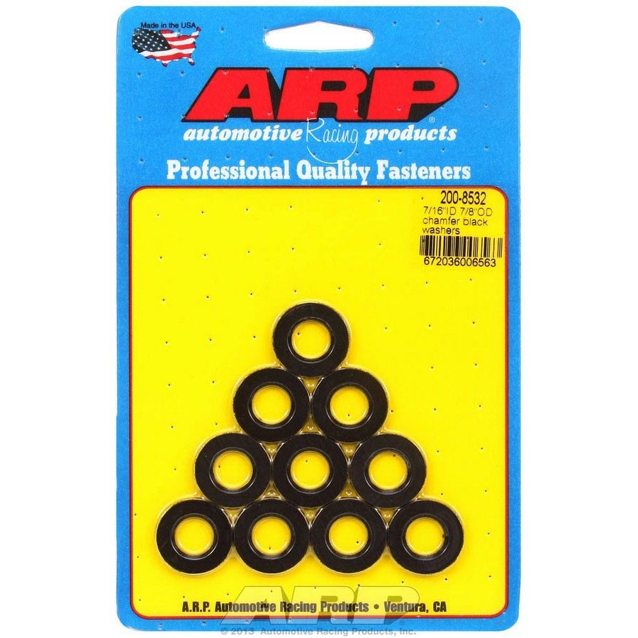 ARP Black Washers - 7/16 ID x 7/8 OD (10)