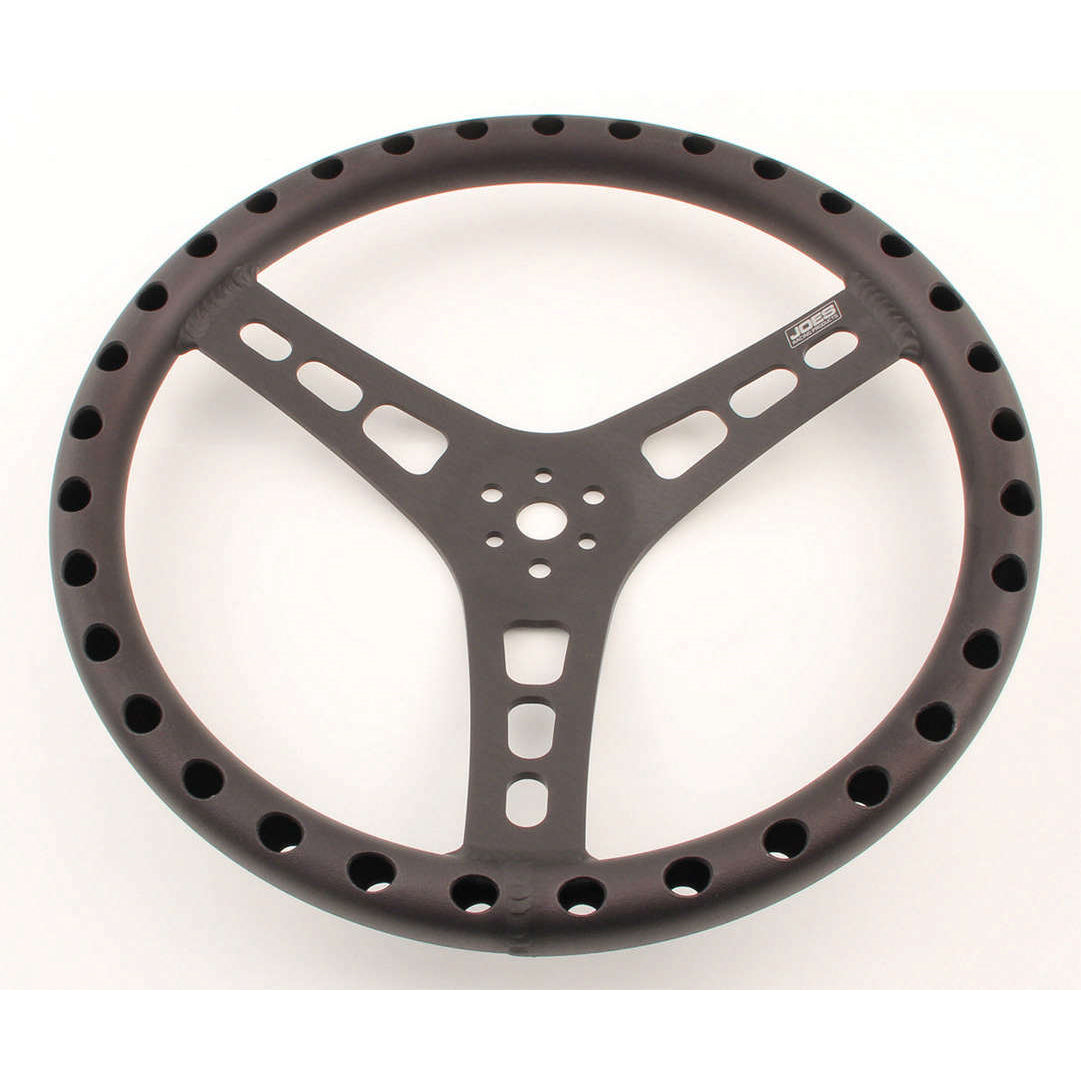 JOES Aluminum Dished Steering Wheel - 14" - Black