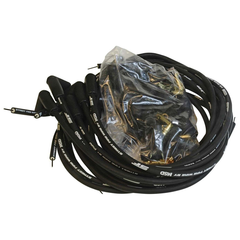 MSD Street-Fire Wire Set - V8 90 Boots, Socket, HEI Cap, Universal