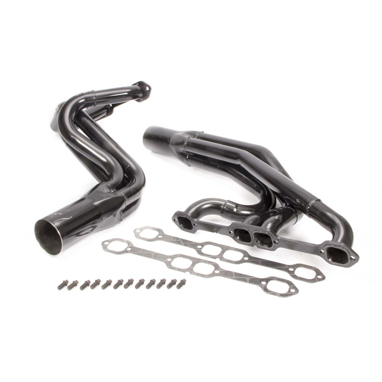 Schoenfeld Dirt Late Model Headers - SB Chevy - Standard Port - 1-3/4", 1-7/8" Tube - 3-1/2" x 9" Collectors - SB Chevy
