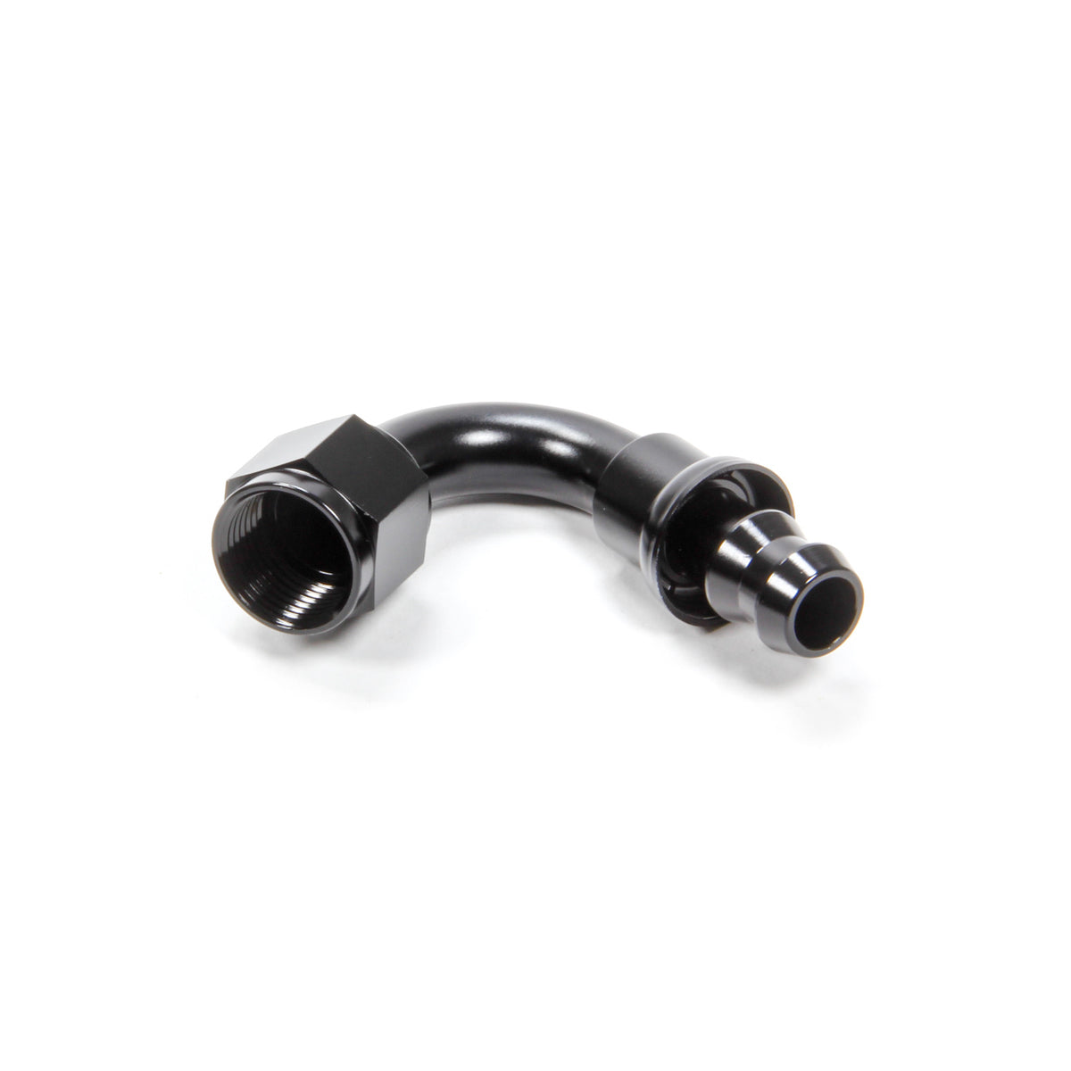 Triple X Race Co. Hose End Fitting 120 Degree 8 AN Hose to 8 AN Female Aluminum - Black Anodize