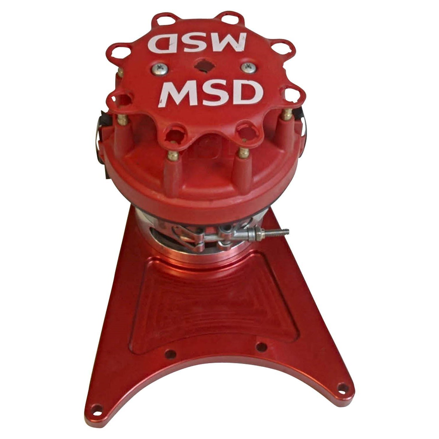 MSD Pro-Billet Front Drive Distributor w/ Standard Size: Ford Style Distributor Cap/Rotor