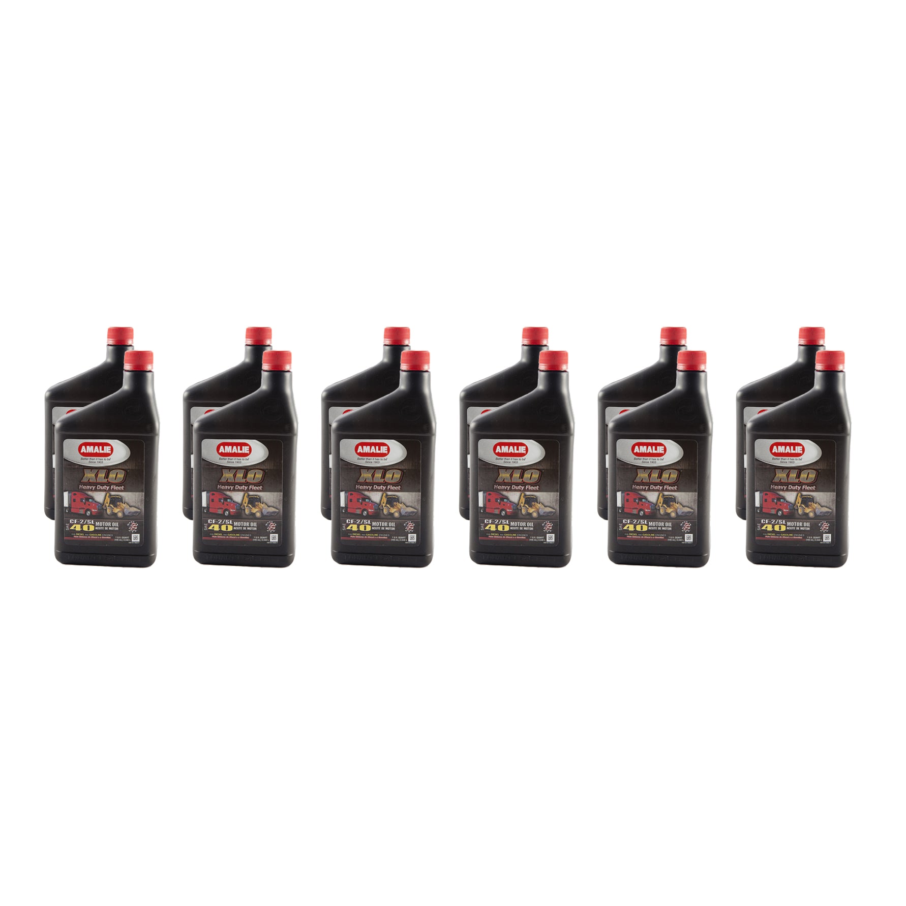 Amalie XLO Heavy Duty 40W Motor Oil - 1 Quart Bottle (Set of 12)