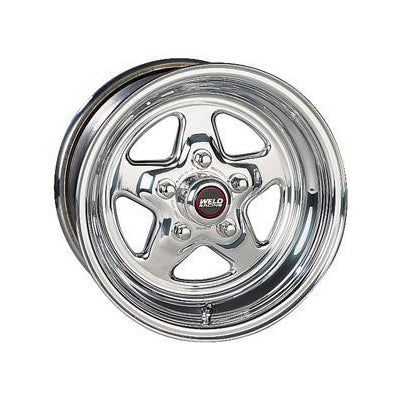 Weld Pro Star Polished Wheel - 15 X 15" - 5 X 4.75" Bolt Circle - 7.5" Back Spacing - 18.75 lbs