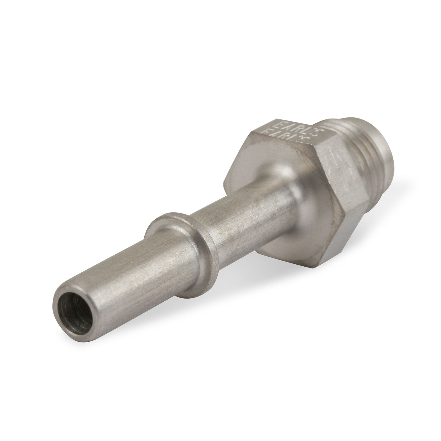 Earl's Fuel Line Adapter Fitting - Straight - 5/16" SAE Male Quick Disconnect to 6 AN Male - Stainless