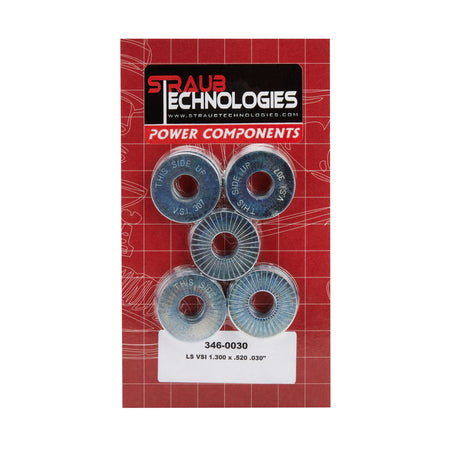 Straub Technologies Valve Spring Shim - 0.030 in Thick - 1.300 in OD - 0.520 in ID - GM LS-Series (Set of 50)