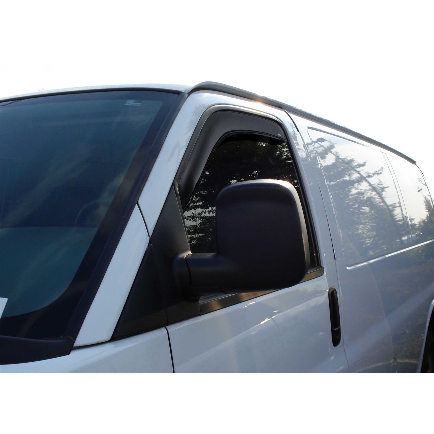 Auto Ventshade In-Channel Ventvisor - Front - Dark Smoke - GM Fullsize Van 1996-21 (Pair)
