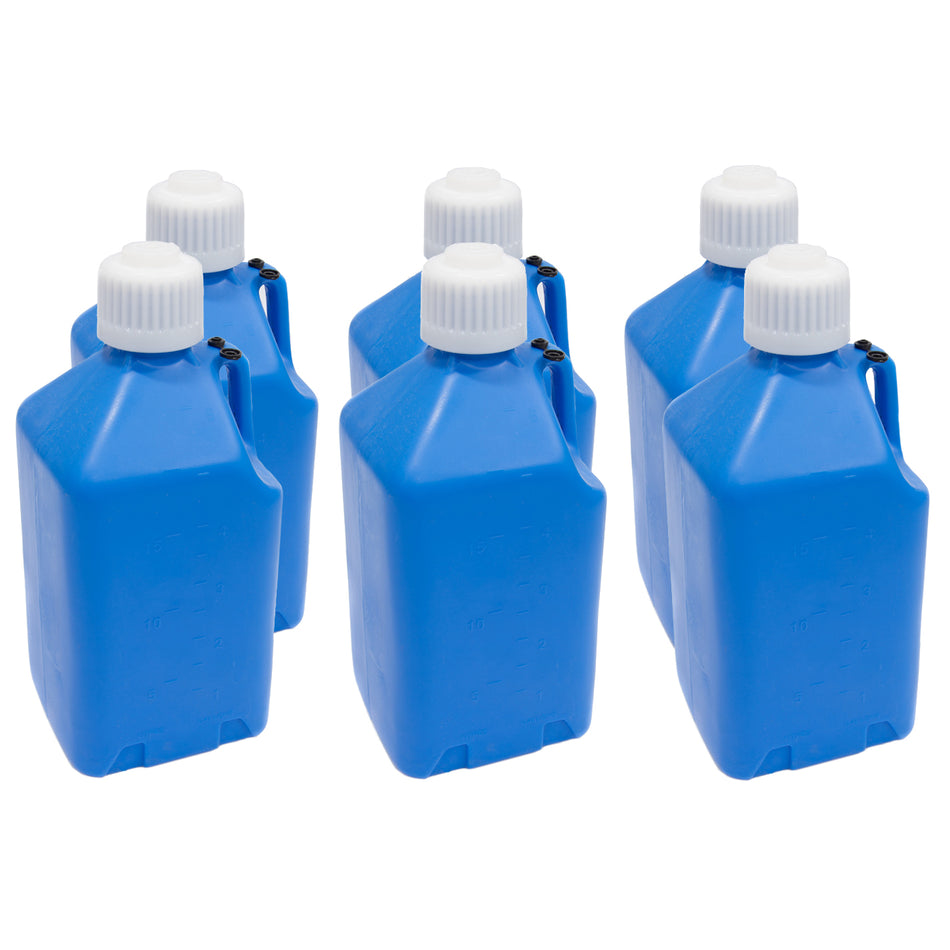 Scribner Plastics 5 Gallon Utility Jug - Blue (Case of 6)