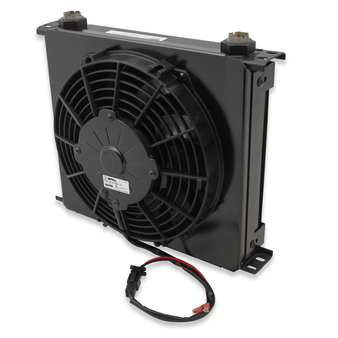 Earl's Ultrapro Oil Cooler - 1.390 x 13.000 x 4.380 in - Plate Type - 34 Row - 10 AN Female O-Ring Inlet/Outlet - Black