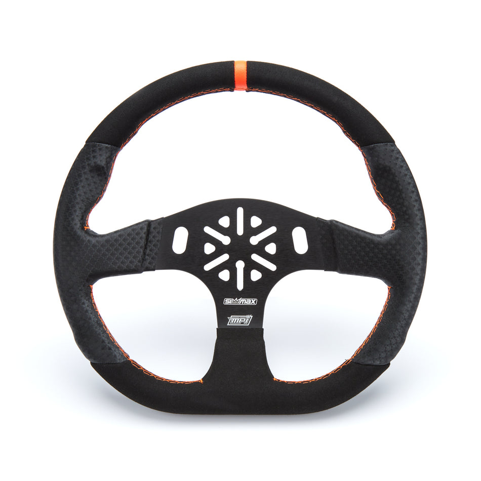 MPI SimMax GT Steering Wheel - 13 in Diameter - 1-1/4 in Dish - 3-Spoke - Black