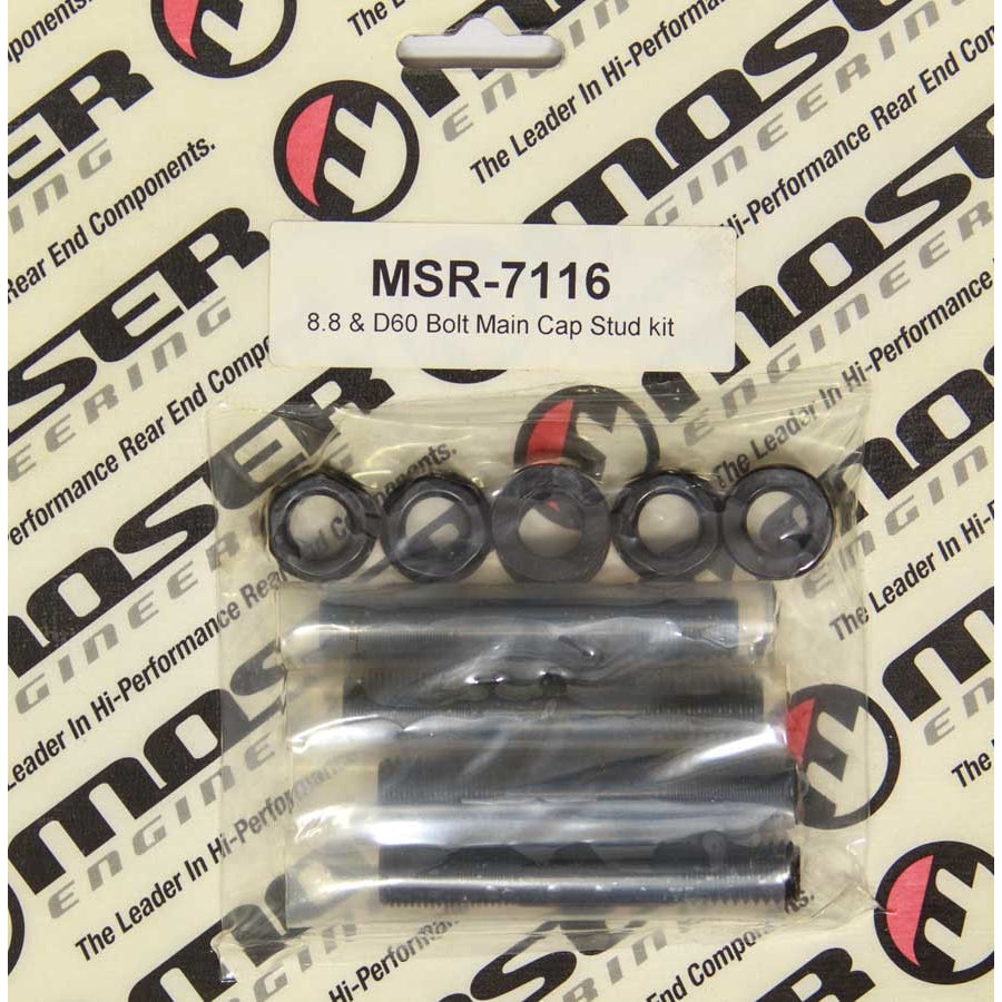Moser Engineering Differential Main Cap Stud 1/2-13 and 1/2-20" Thread 3.125" Long Chromoly - Black Oxide