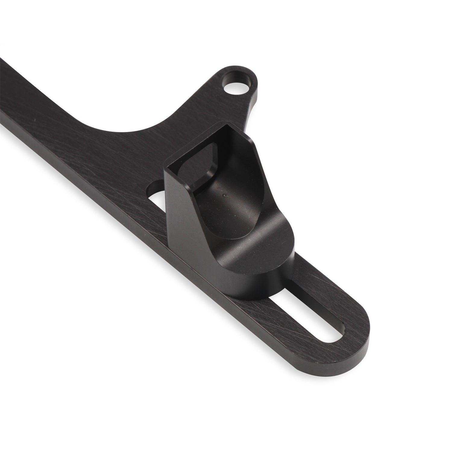 Holley EFI Throttle Cable Bracket - Carb Mount - Return Spring - Black - GM Cable - Dominator Flange