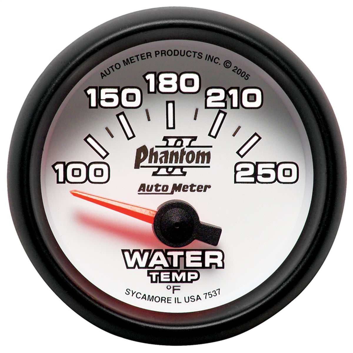 Auto Meter 2-1/16" Phantom II Electric Water Temperature Gauge - 100-250