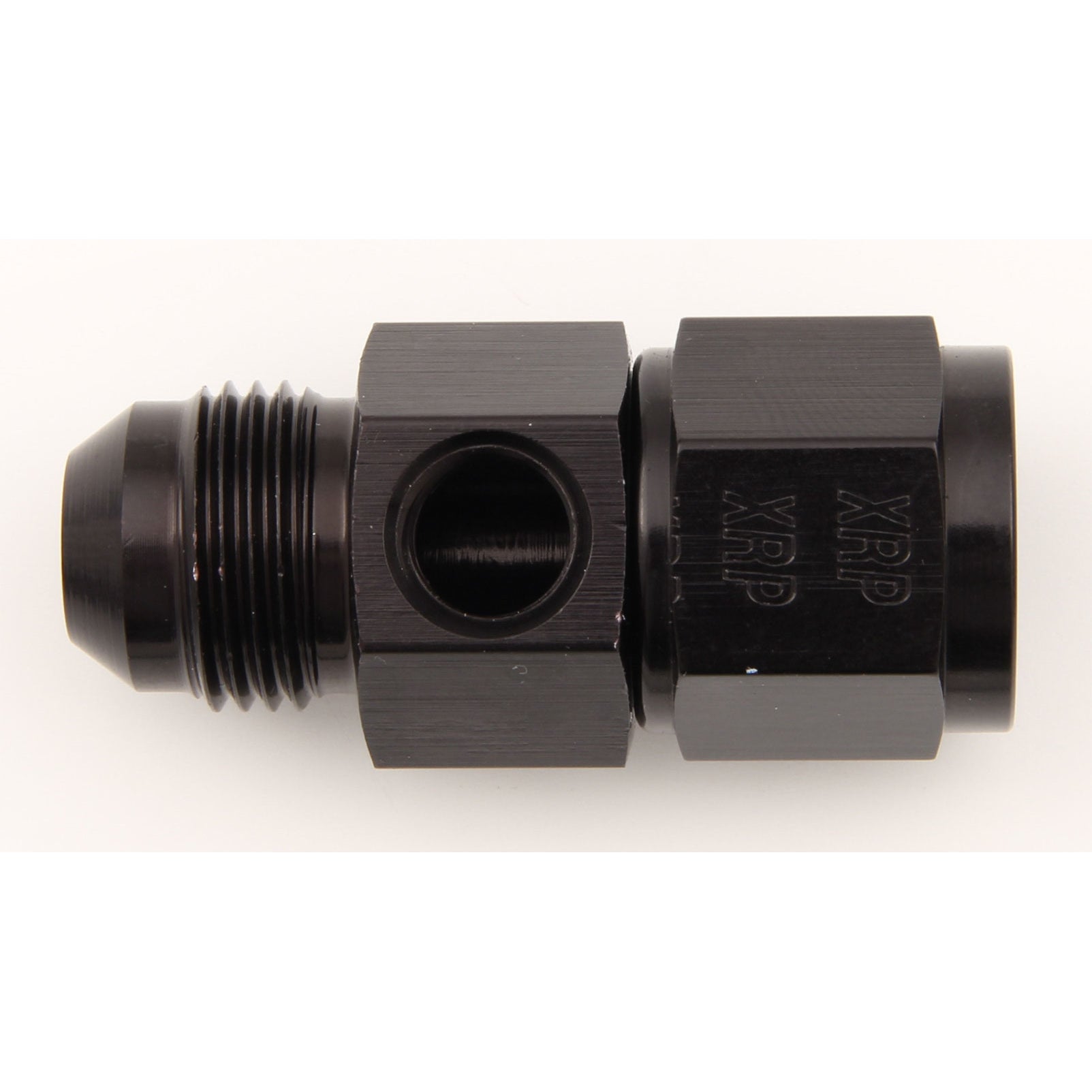XRP Gauge Adapter Fitting Straight 8 AN Male to 8 AN Female 1/8" NPT Gauge Port - Aluminum