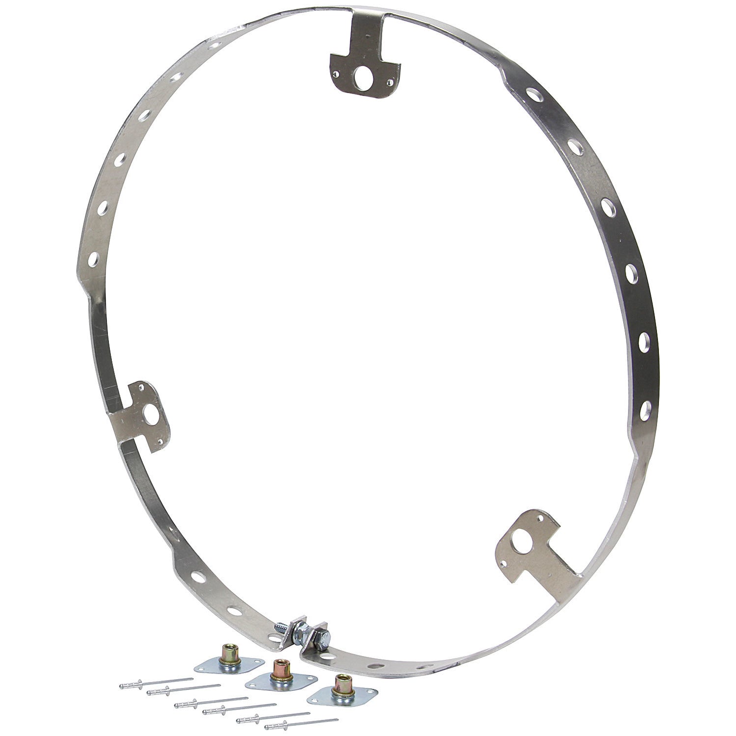 Allstar Performance Flat Style Mud Cover Ring 3 Bolt-On Fasteners Aluminum 15" Wheels - Allstar Mud Cover Kit