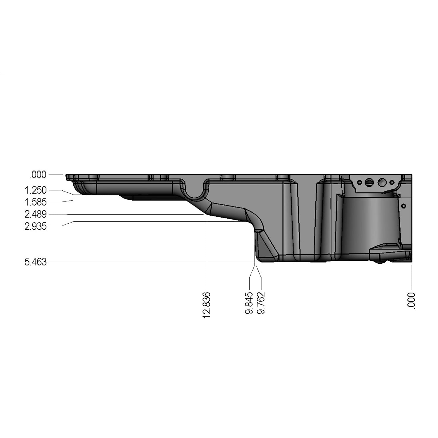 Holley OIl Pan - Rear Sump - 5.6 Quart - GM LS-Series