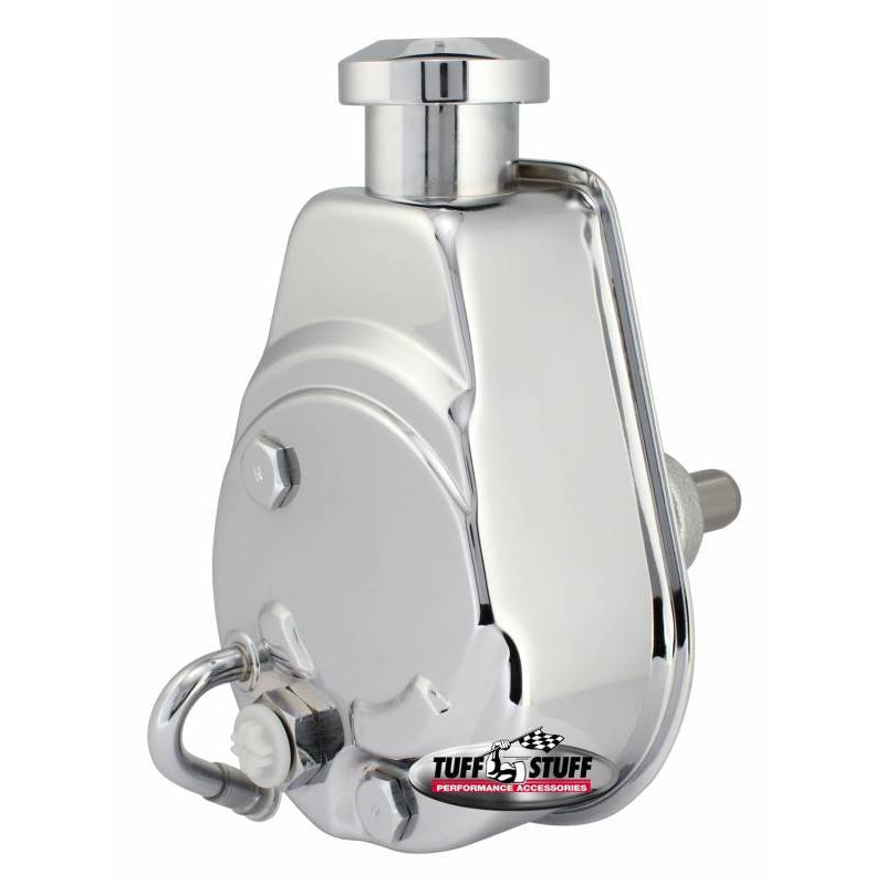 Tuff Stuff Saginaw Power Steering Pump - 3 gpm - 1200 psi - Steel - Chrome - Small Block Chevy