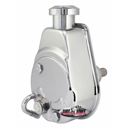 Tuff Stuff Saginaw Power Steering Pump - 3 gpm - 1200 psi - Steel - Chrome - Small Block Chevy