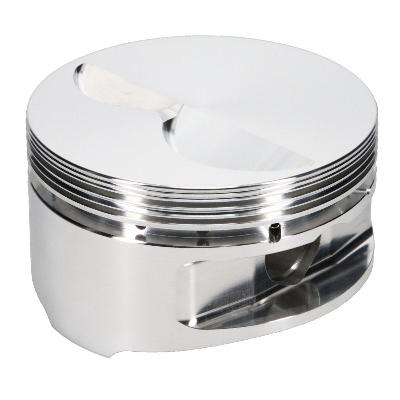 JE Pistons Piston - Standard Flat Top - Forged - 4.165" Bore - 1/16 x 1/16 x 3/16" Ring Grooves - Minus 5.0 cc - SB Chevy (Set of 8)