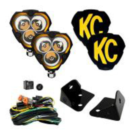 KC HiLiTES Flex Era 3 LED Spot Light Assembly - 40 Watts - 2 White LED - Jeep JK