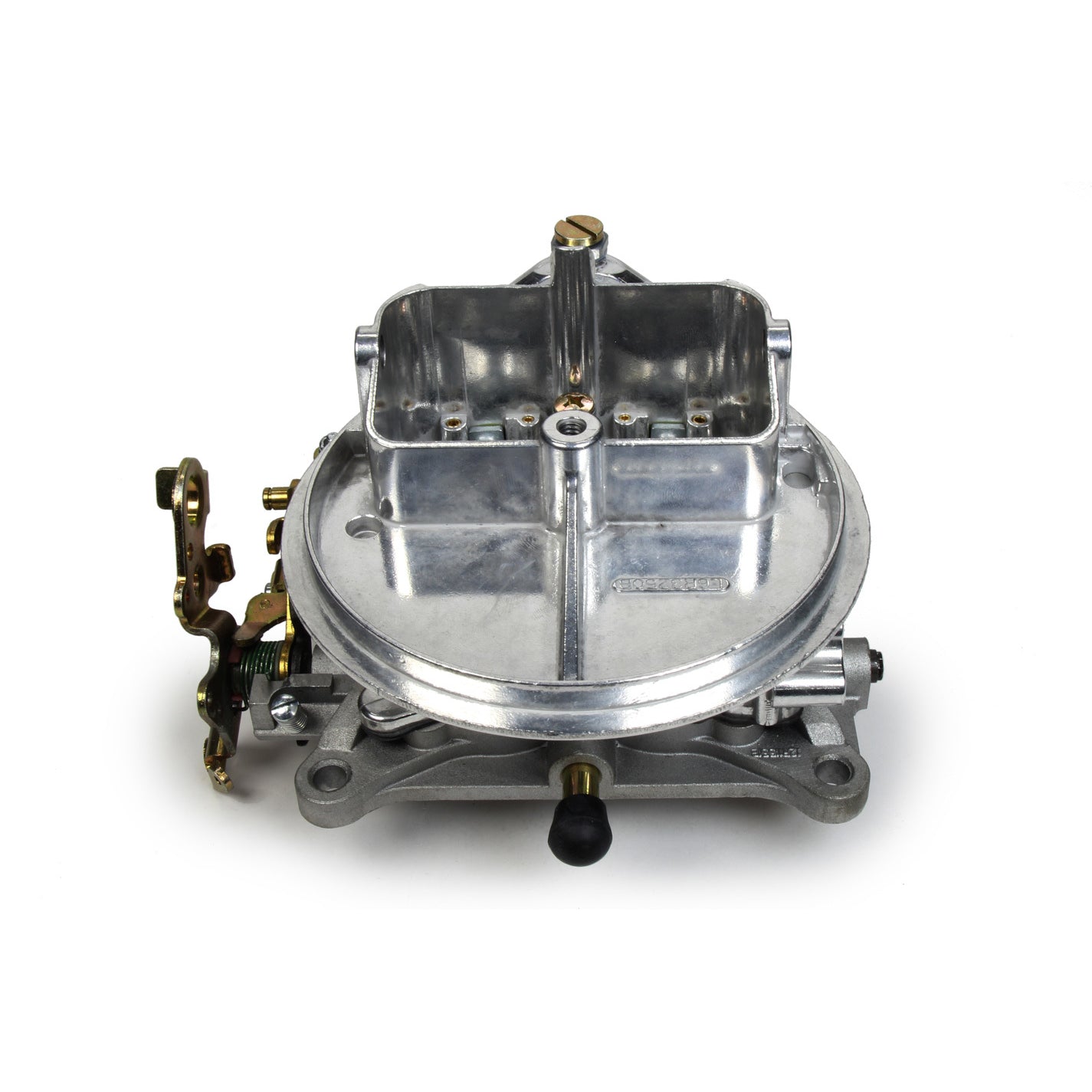 Willy's Circle Track Carburetor - 2-Barrel - 500 CFM - Holley Flange - No Choke - Single Inlet - Chromate