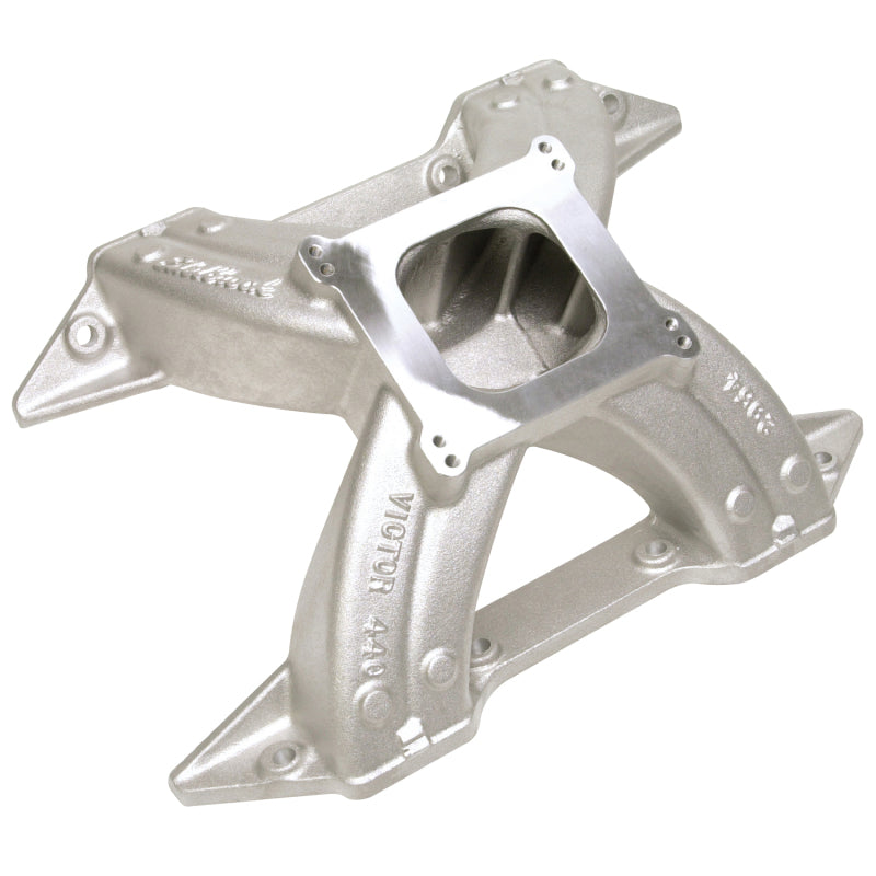 Edelbrock Victor 440 Intake Manifold - Cast Finish