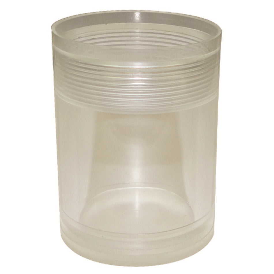 Moroso Performance Products 2-1/4" Diameter Air-Oil Separator Tank 3-1/4" Tall Plastic Clear - Moroso Catch Cans