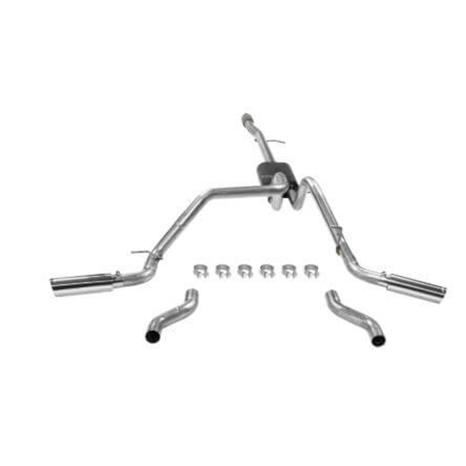 Flowmaster FlowFx Exhaust System - Cat-Back - 2-1/2" Diameter - Dual Side Exit - 9-1/2" Polished Tips - Stainless - 5.3 L