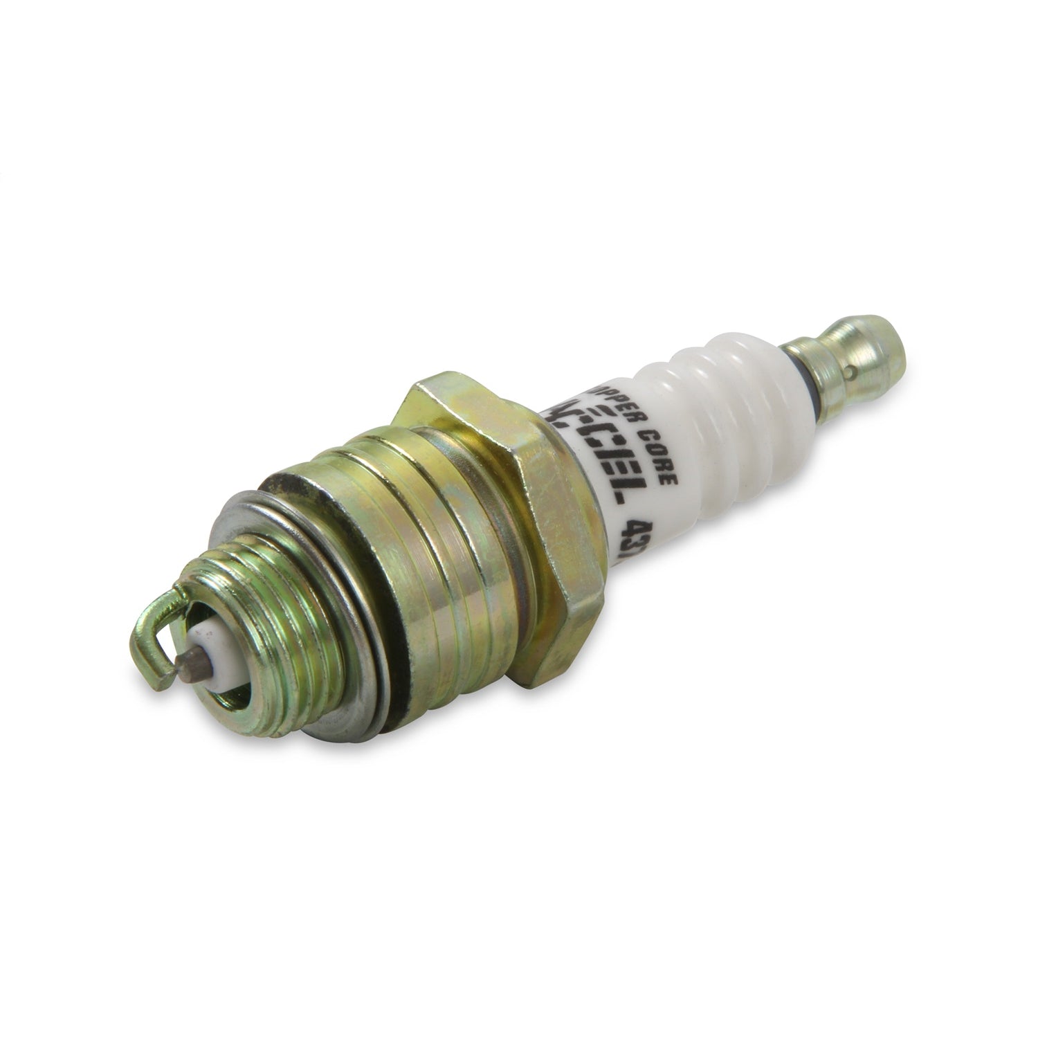ACCEL Shorty Spark Plug - 14 mm Thread - 0.375 in R - Gasket Seat - Resistor - Set of 8