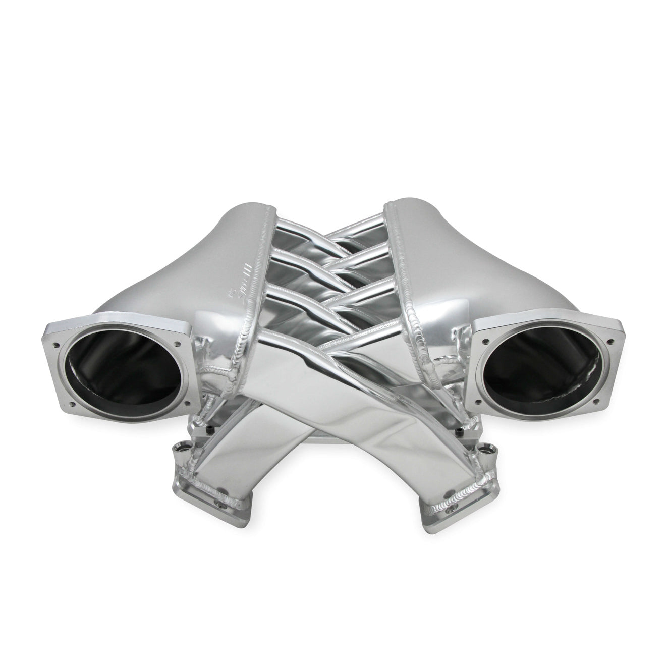 Sniper EFI Fabricated Intake Manifold - 102 mm Throttle Body Flange - Fuel Rail - Aluminum - Silver - GM LS-Series