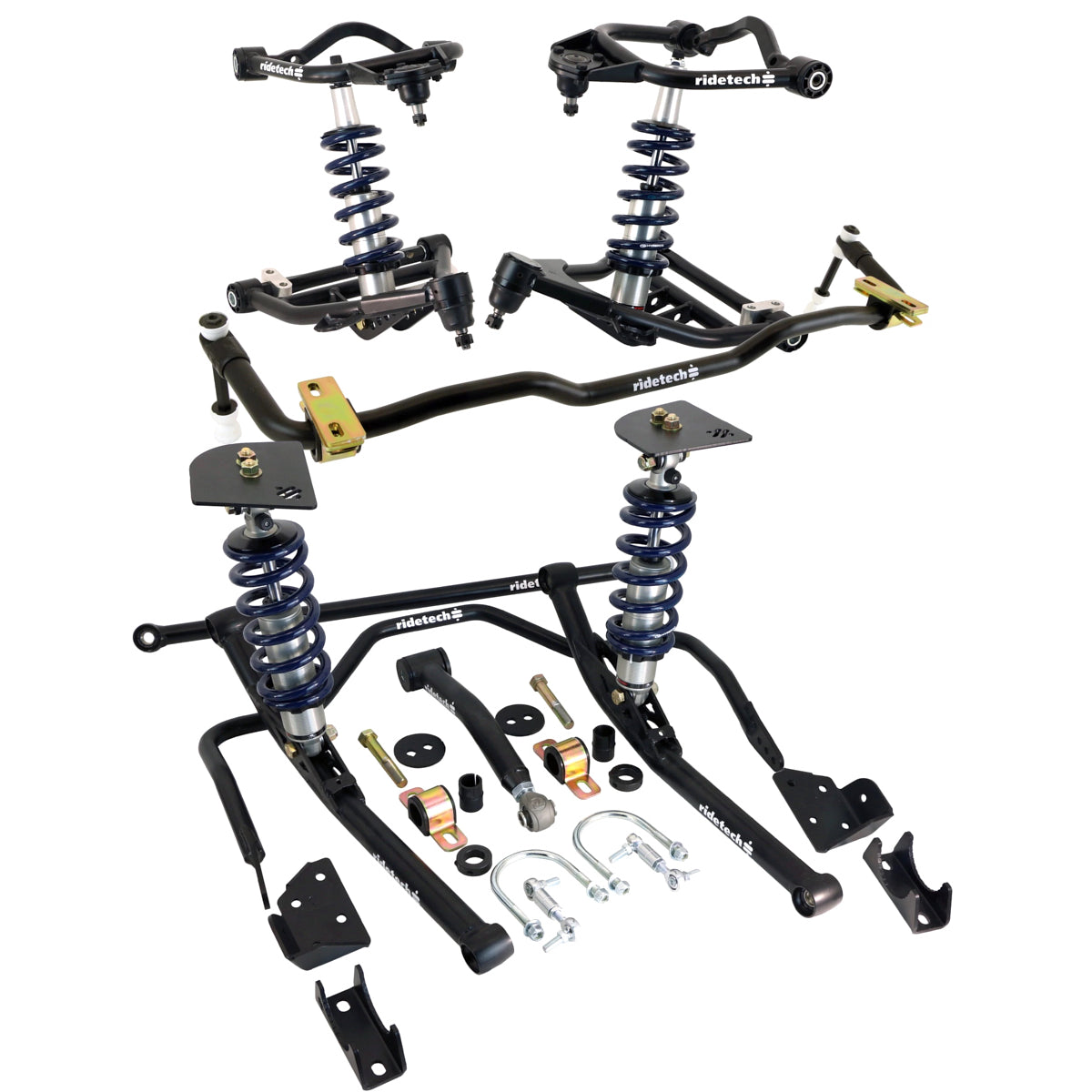 Ridetech HQ Series Monotube Single Adjustable Coil-Over Shock Kit - Front/Rear - GM B-Body 1959-64