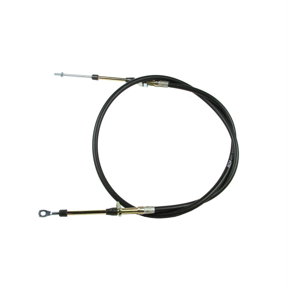 B&M Shifter Cable - 5 ft Long - 2-1/2 in Stroke - Threaded/Eyelet Ends - Steel Cable - Plastic Liner - Black