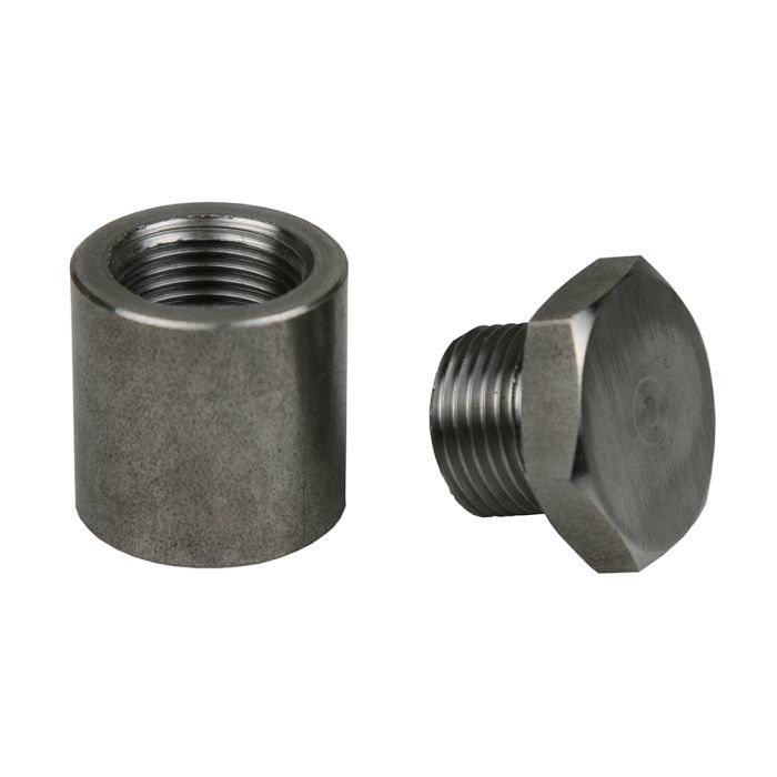 Innovate Motorsports Straight Extended Oxygen Sensor Bung - Weld-On - 18 mm x 1.50 Female Threads - Plug Included